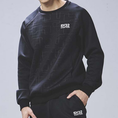 SY32  DOUBLE KNIT EMBOSS GEOMETRY P/O CREW 14561【20%OFF】