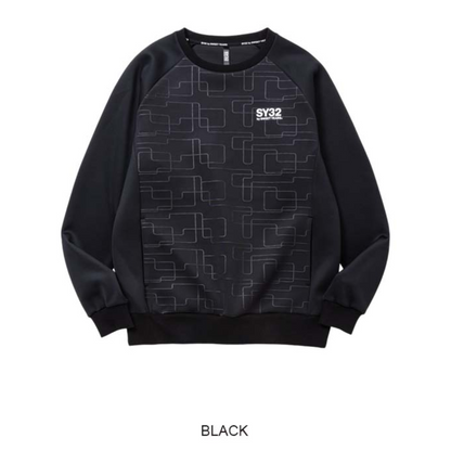 SY32  DOUBLE KNIT EMBOSS GEOMETRY P/O CREW 14561【20%OFF】