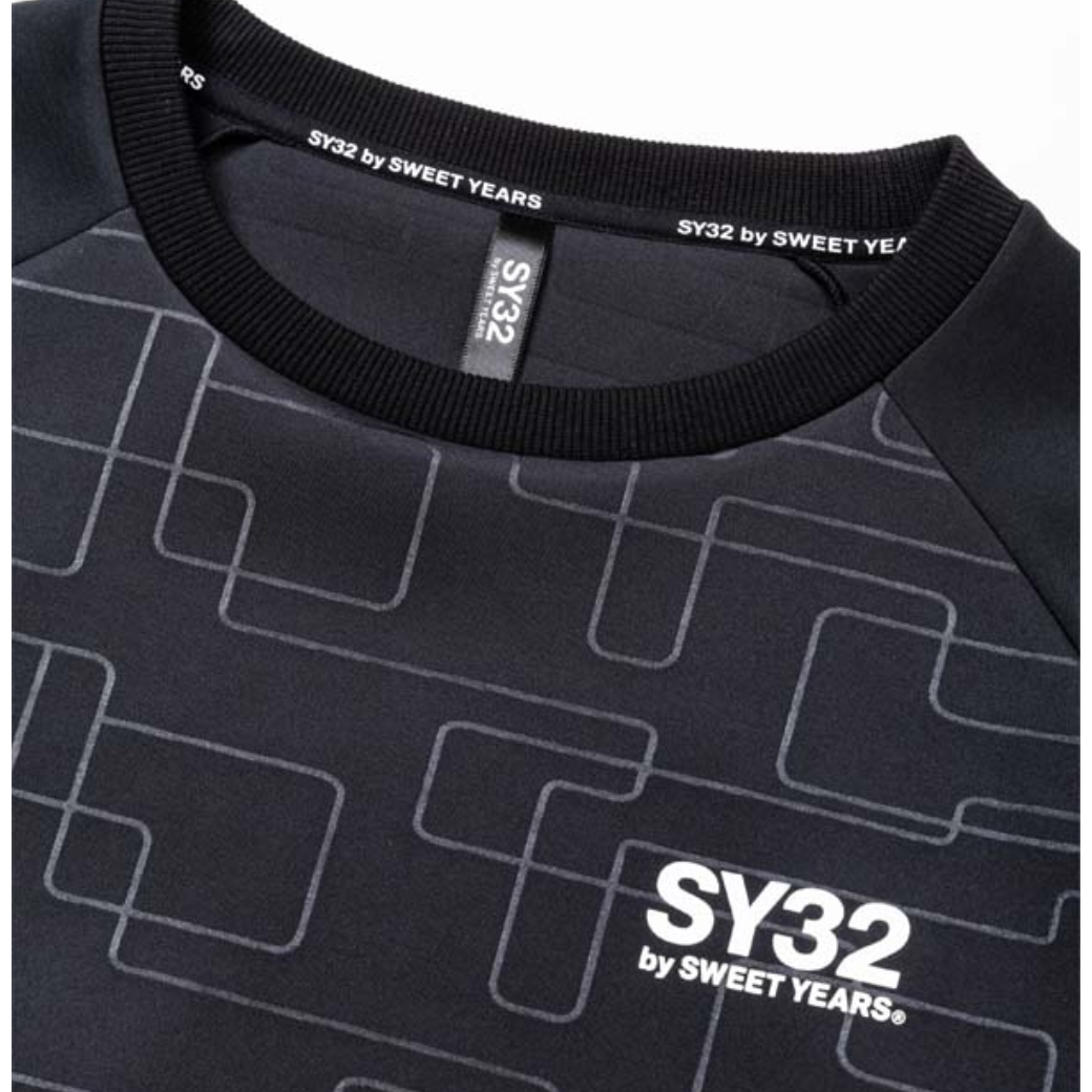 SY32  DOUBLE KNIT EMBOSS GEOMETRY P/O CREW 14561【20%OFF】