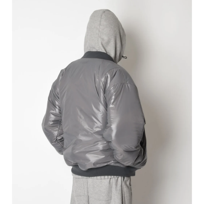 SUPERTHANKS Fur/Shrink faux leather Reversible Flight jacket ST264 JK02