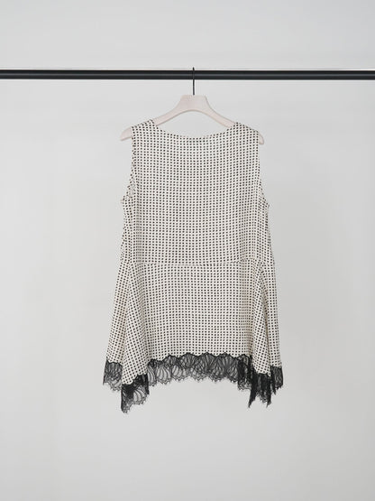 【予約販売】CHIGNON レーストリムドットタンクＴＯＰ 1563-683NH