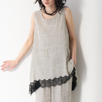 【予約販売】CHIGNON レーストリムドットタンクＴＯＰ 1563-683NH