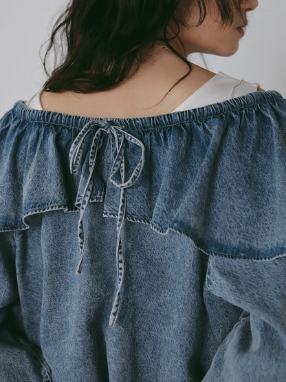 【予約販売】CHIGNON オーバーフリルデニムＢＬ1566-689BL
