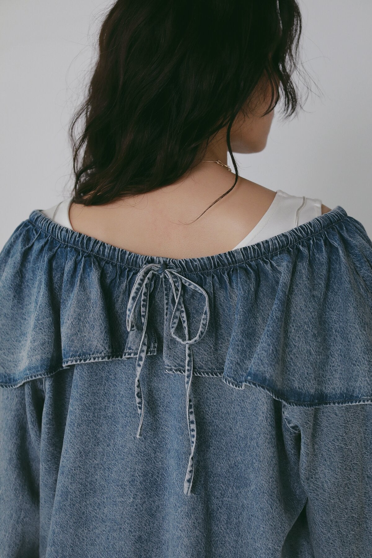 【予約販売】CHIGNON オーバーフリルデニムＢＬ1566-689BL