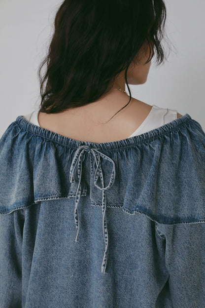 【予約販売】CHIGNON オーバーフリルデニムＢＬ1566-689BL
