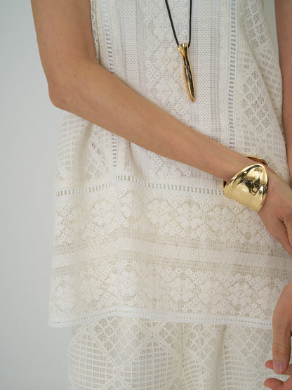 【予約販売】CHIGNON パッチワークレースキャミソール 1861-050BZ