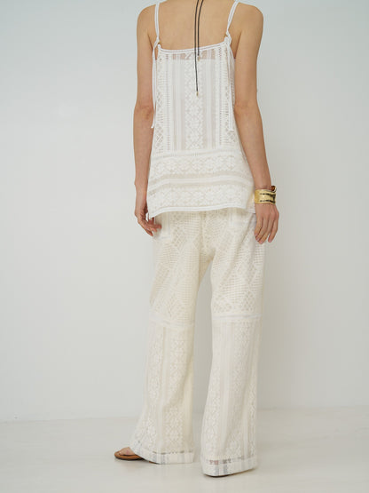 【予約販売】CHIGNON パッチワークレースキャミソール 1861-050BZ