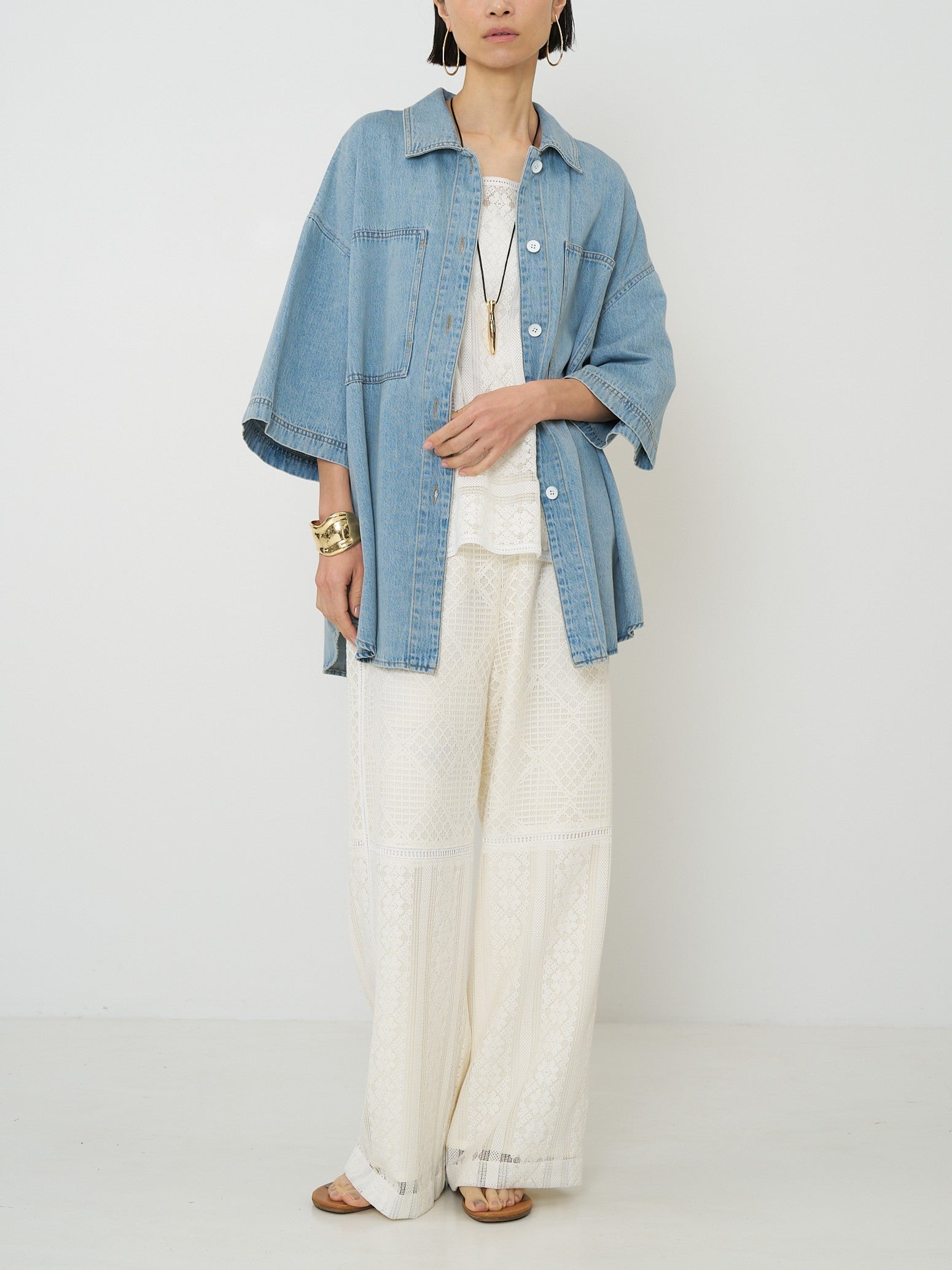 【予約販売】CHIGNON パッチワークレースキャミソール 1861-050BZ