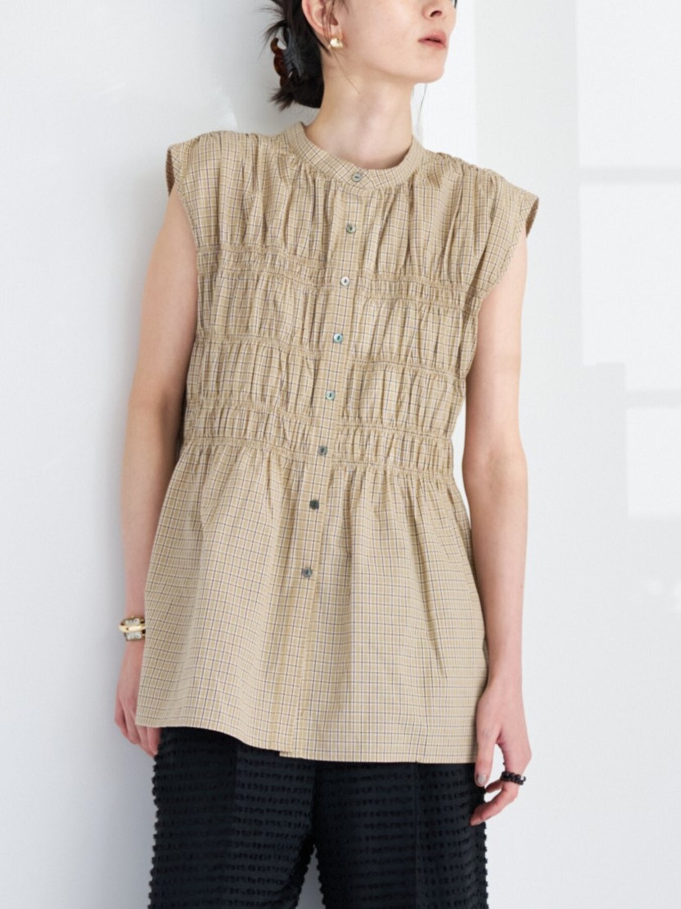 【予約販売】CHIGNON ＣＨＥＣＫシャーリングフレンチＢＬ 1963-606KK