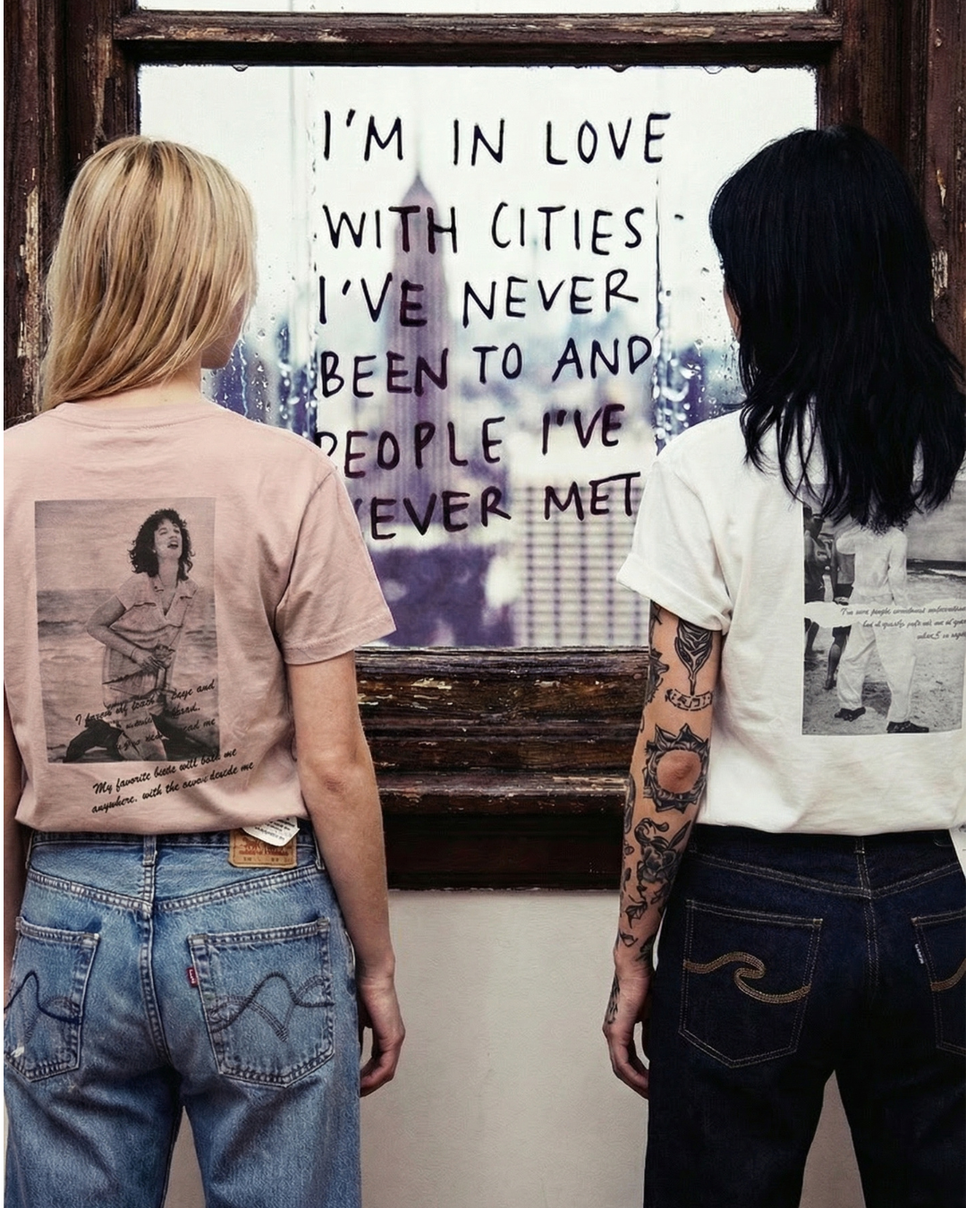 "JUST ADD WATER" フォトプリントTシャツ SSL-588