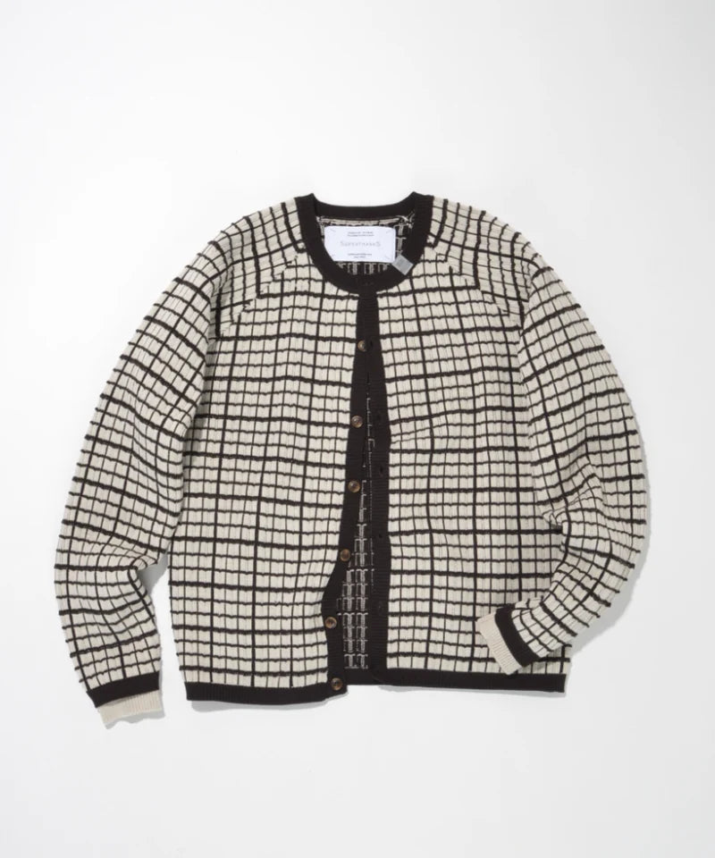 SUPERTHANKS Graph check Knit Cardigan KT02