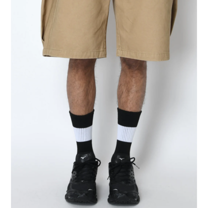 SUPERTHANKS 2-pack socks - 1line-white/black