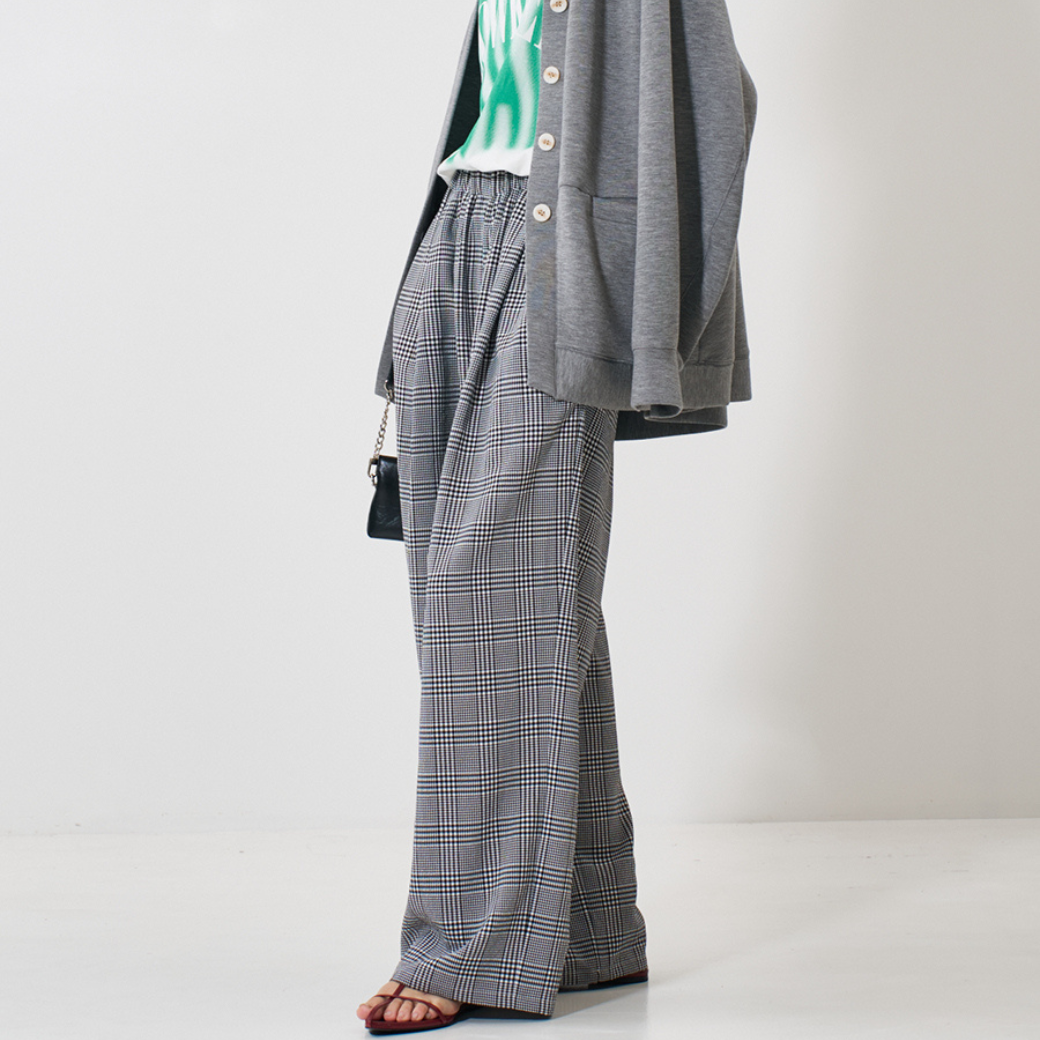 【予約販売】YENN PLAID TUCK EASY PT Y261-31008