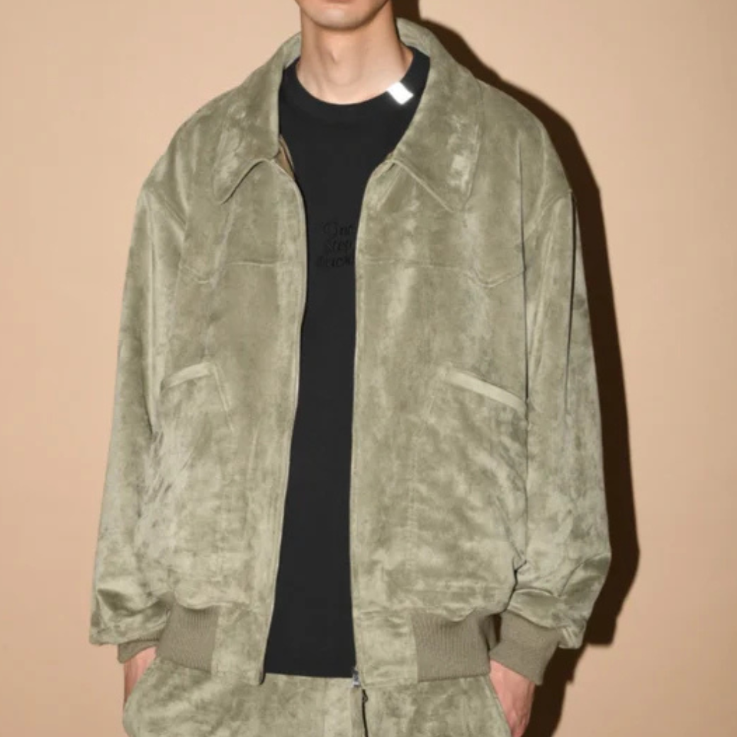 SUPERTHANKS Faux Suede Padded Blouson JK03