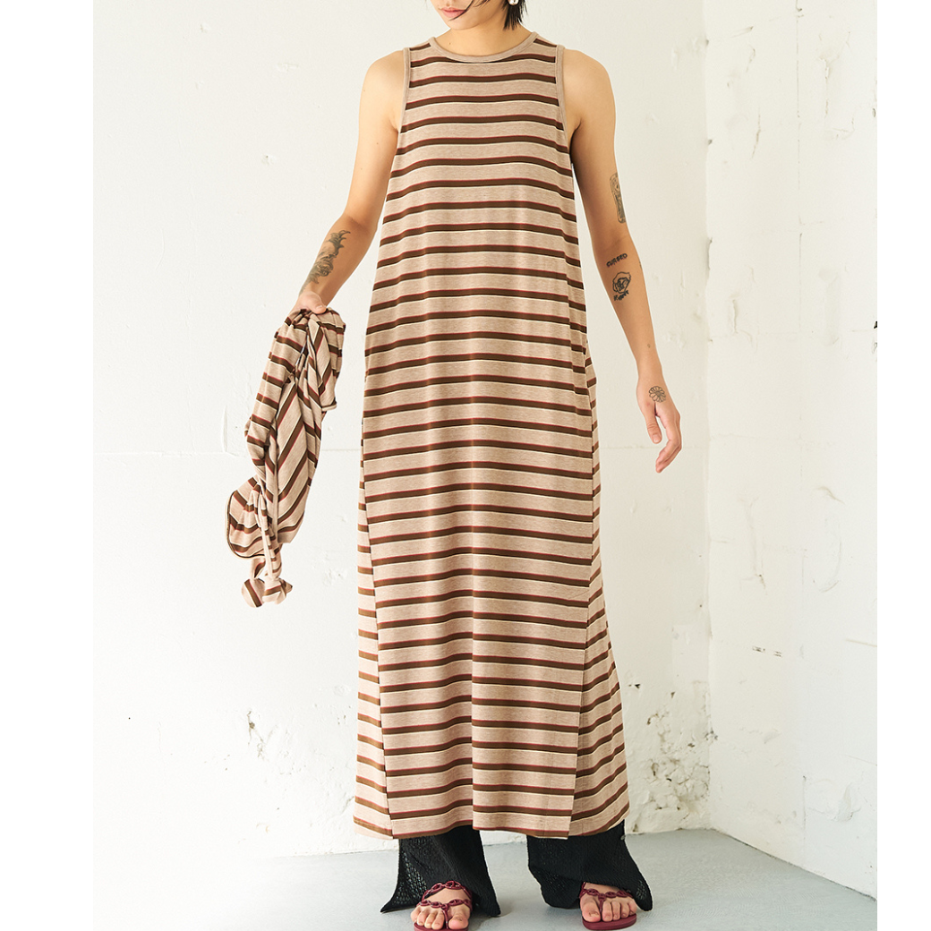【予約販売】YENN STRIPE JERSEY DRESS Y262-51049