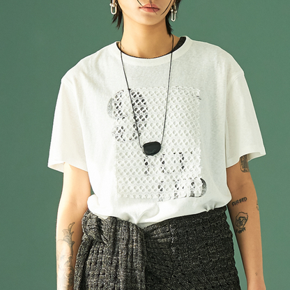 【予約販売】YENN LACE FRAME LOGO TEE Y262-81057