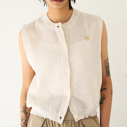 YENN LINEN SHEER VEST Y262-91061