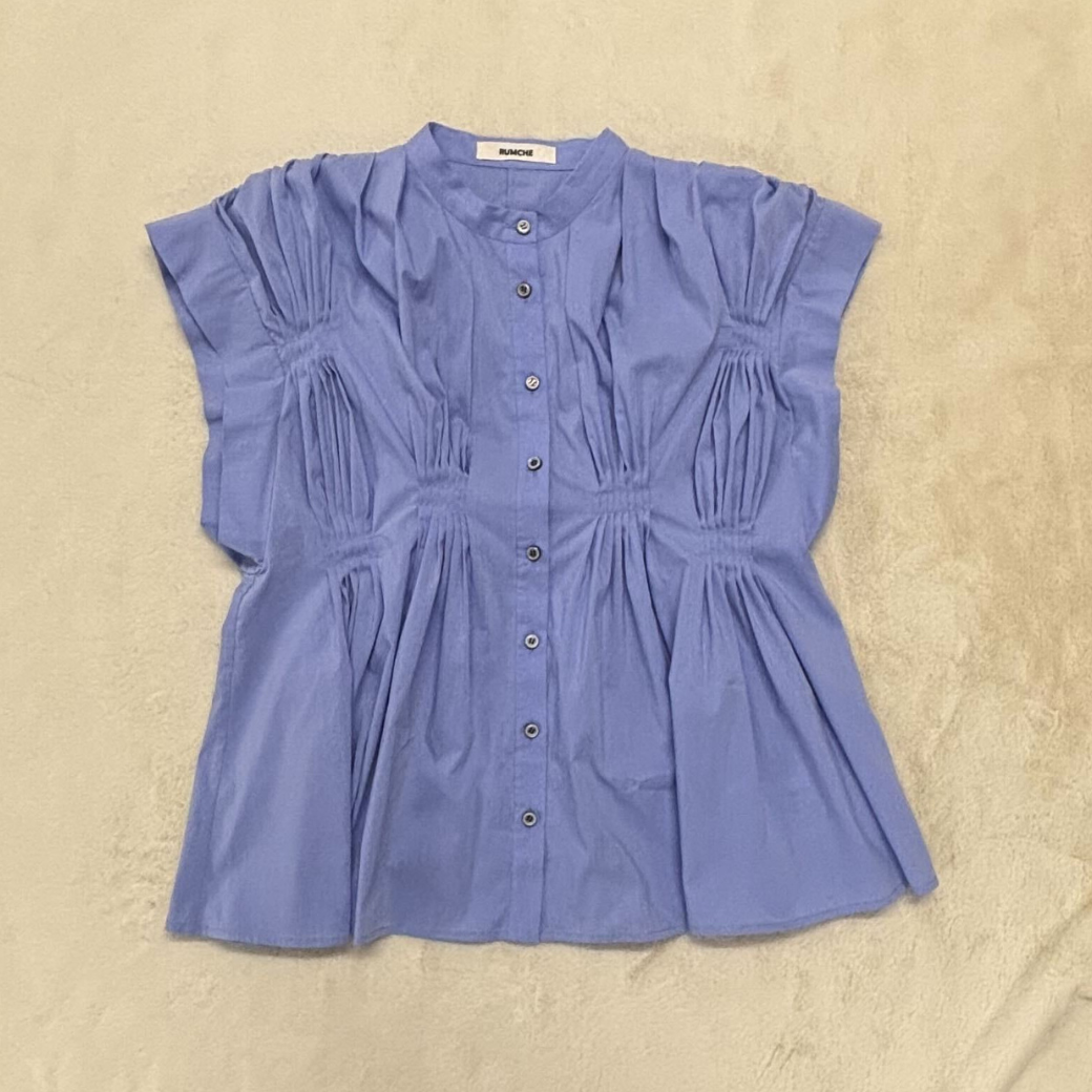 RUMCHE Cotton Bundled Tuck Blouse R26S10610