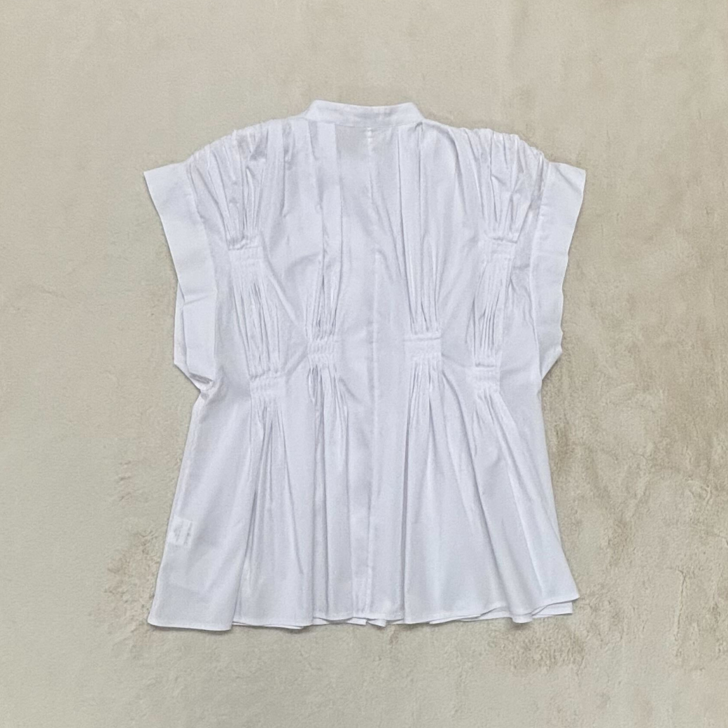 RUMCHE Cotton Bundled Tuck Blouse R26S10610