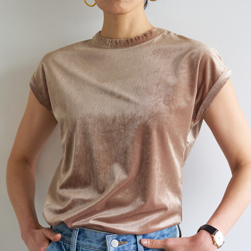 【予約販売】YENN VELVET SHORT SLV TEE Y263-82088