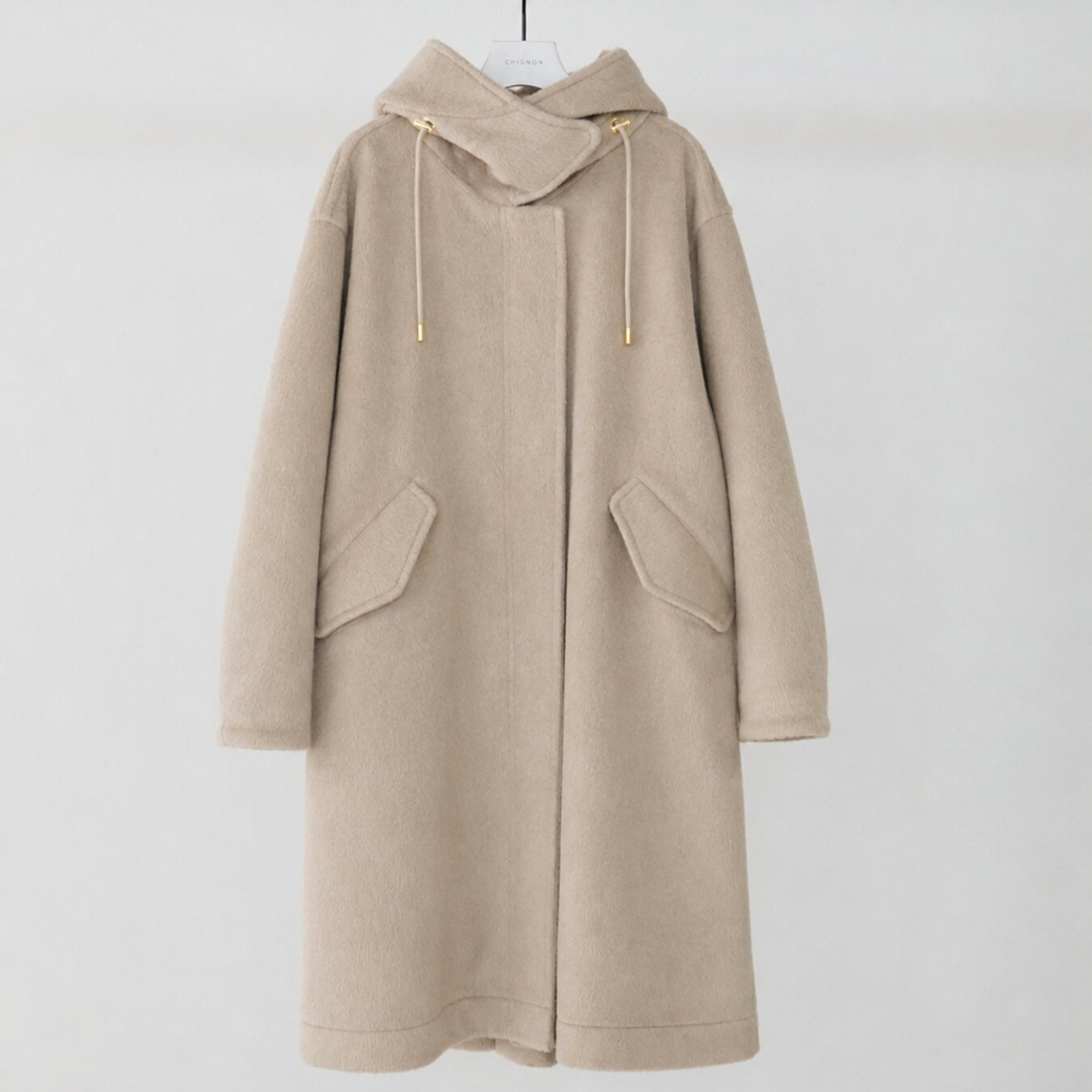 【予約販売】CHIGNON シャギーフーデッドコート 7265-337MK