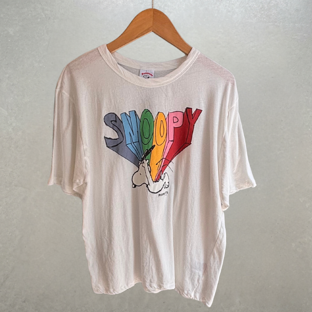 SNOOPY レインボープリントTシャツ