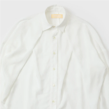 meagratia Cross tuck sheer shirt