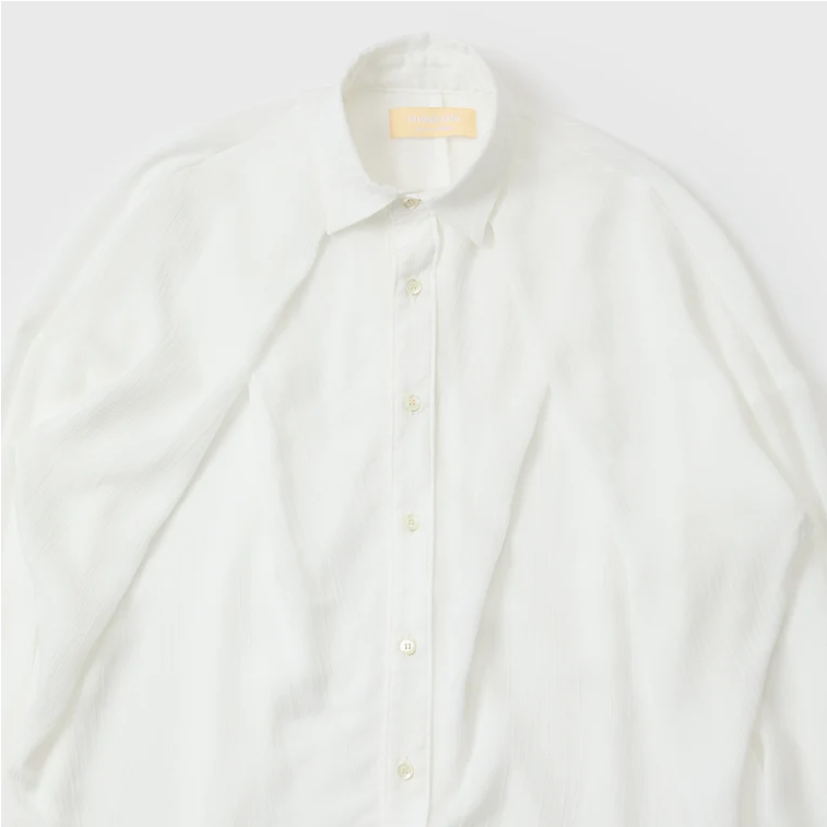 meagratia Cross tuck sheer shirt