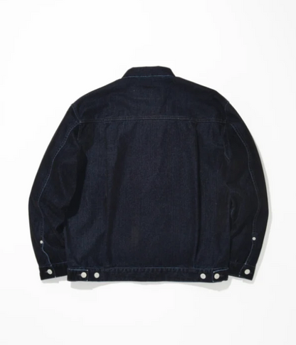 Black flocky denim type2-jacket