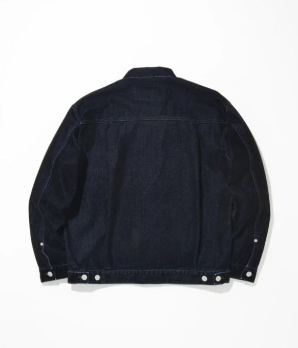 Black flocky denim type2-jacket