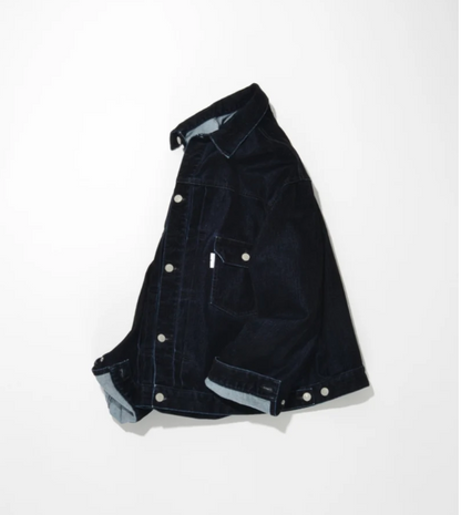 Black flocky denim type2-jacket