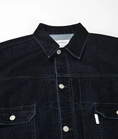 Black flocky denim type2-jacket