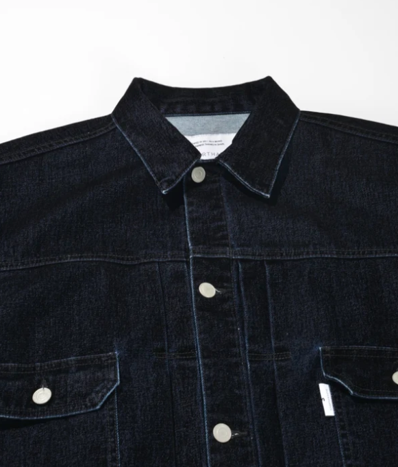 Black flocky denim type2-jacket