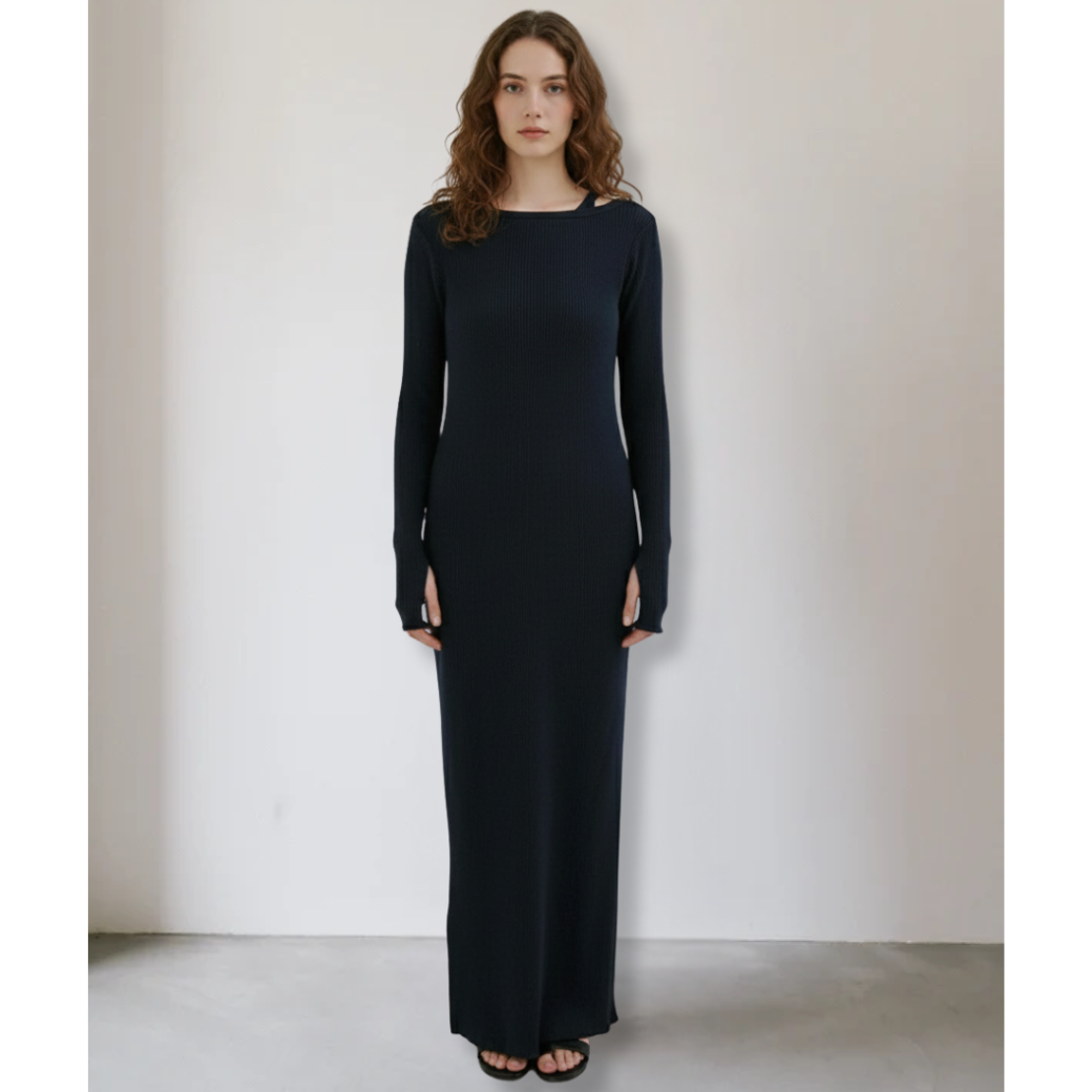 Carouse lambra organic cotton rib pack ls dress 251-360〔40%OFF〕