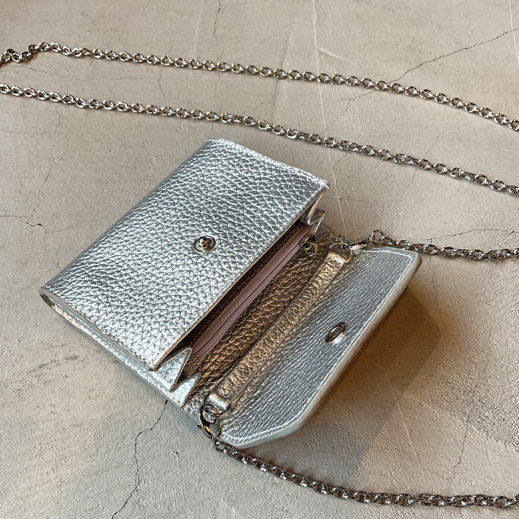 シャイニーレザー チェーンウォレット
