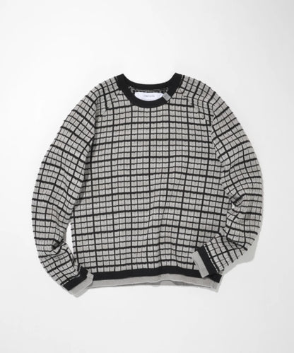 SUPERTHANKS Graph check Knit Crew-neck KT01