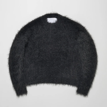 SUPERTHANKS Crew neck volume shaggy knit KT01
