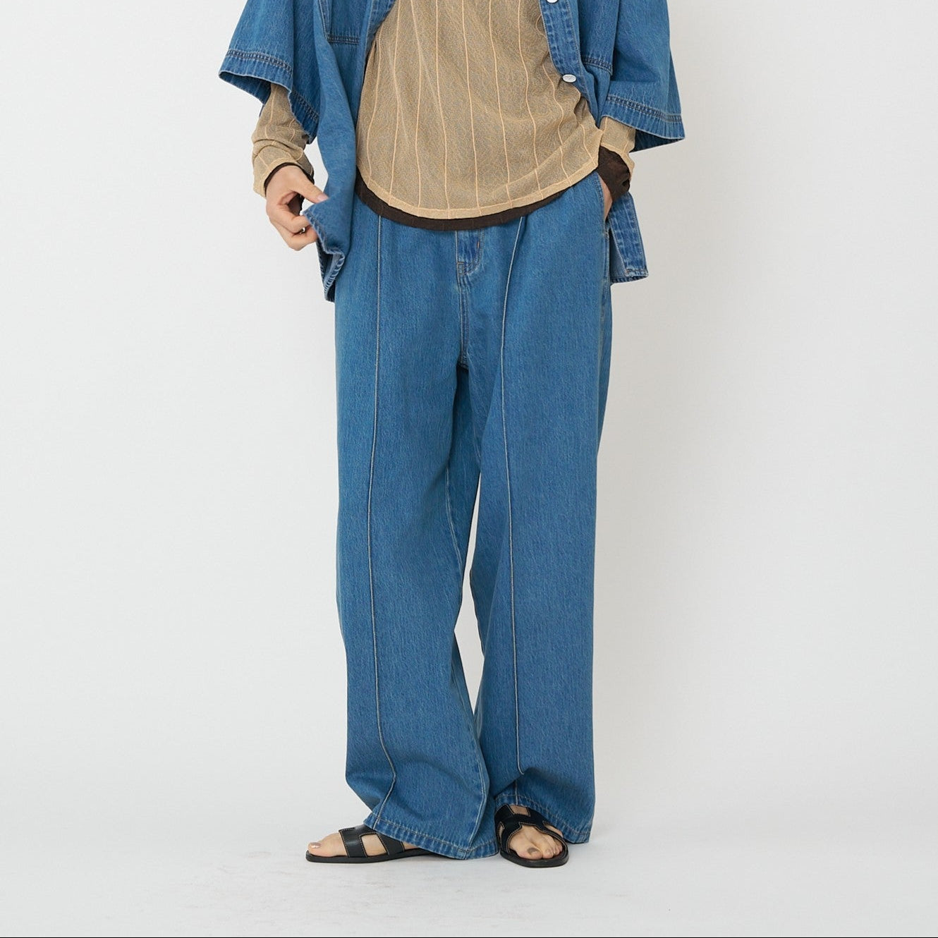 【予約販売】CHIGNON センターステッチデニムPT 3861-042BT