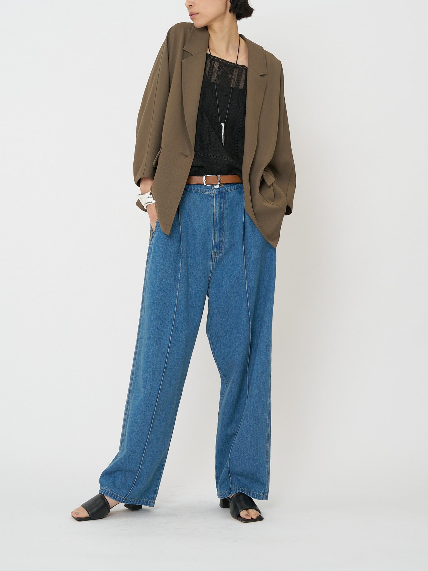 【予約販売】CHIGNON センターステッチデニムPT 3861-042BT