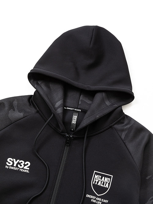 SY32 DOUBLE KNIT EMBOSS CAMO SHIELD LOGO ZIP HOODIE No.13509［30%OFF］