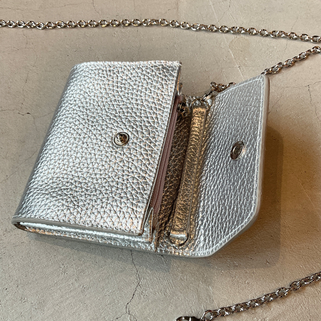 シャイニーレザー チェーンウォレット