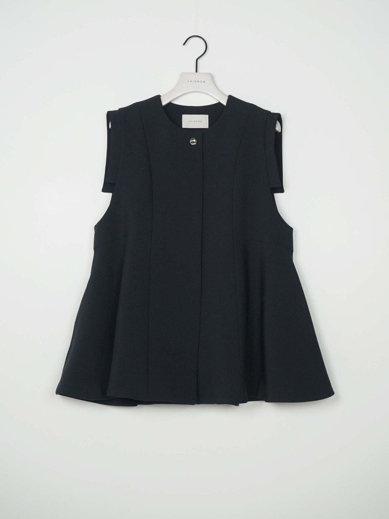 【予約販売】CHIGNON ソフトツイルフレアフォルムジレ4266-602YX