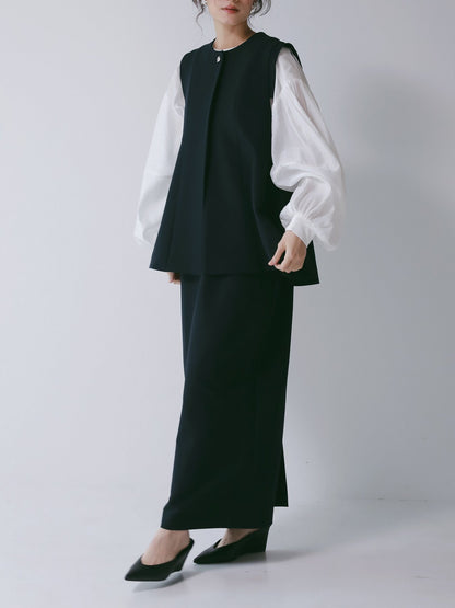 【予約販売】CHIGNON ソフトツイルフレアフォルムジレ4266-602YX