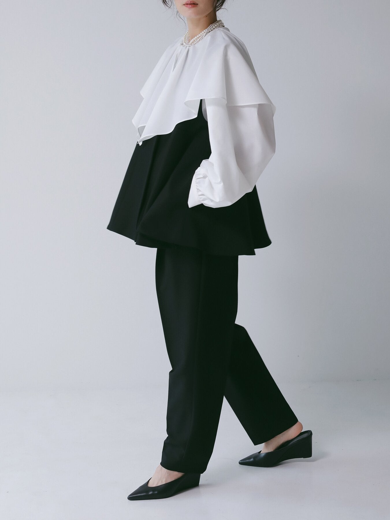 【予約販売】CHIGNON ソフトツイルフレアフォルムジレ4266-602YX