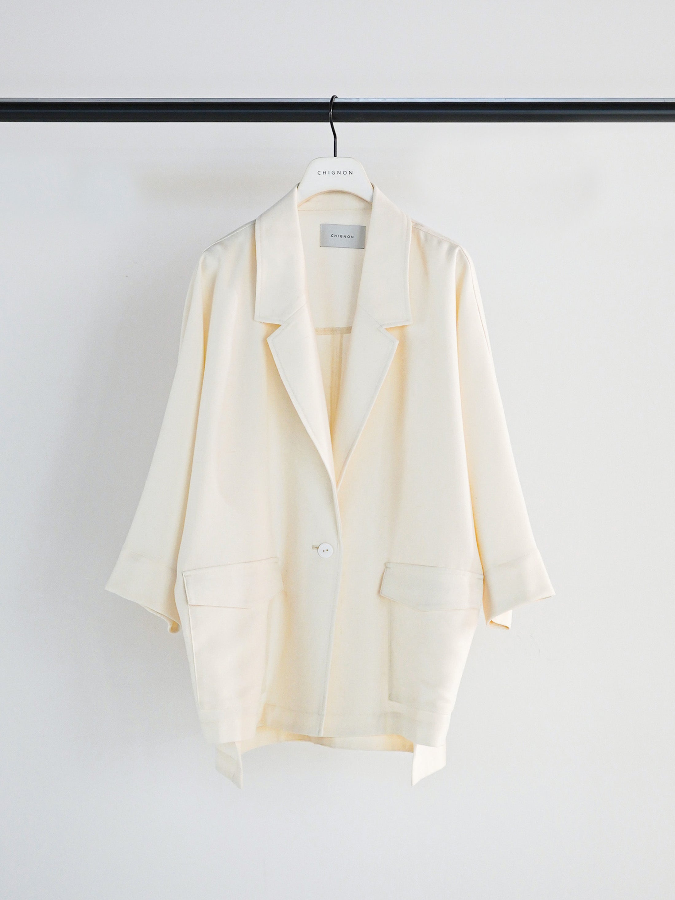 【予約販売】CHIGNON サマーメッシュ麻混ドルマンJK 4561-027BZ