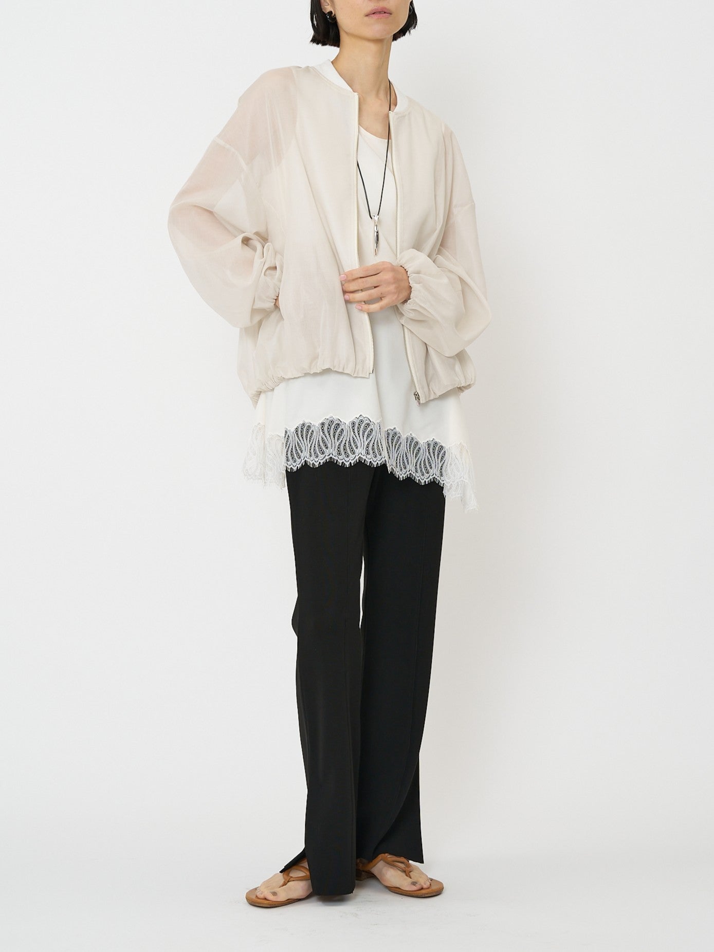 【予約販売】CHIGNON シアーチンツブルゾン 4861-003KK