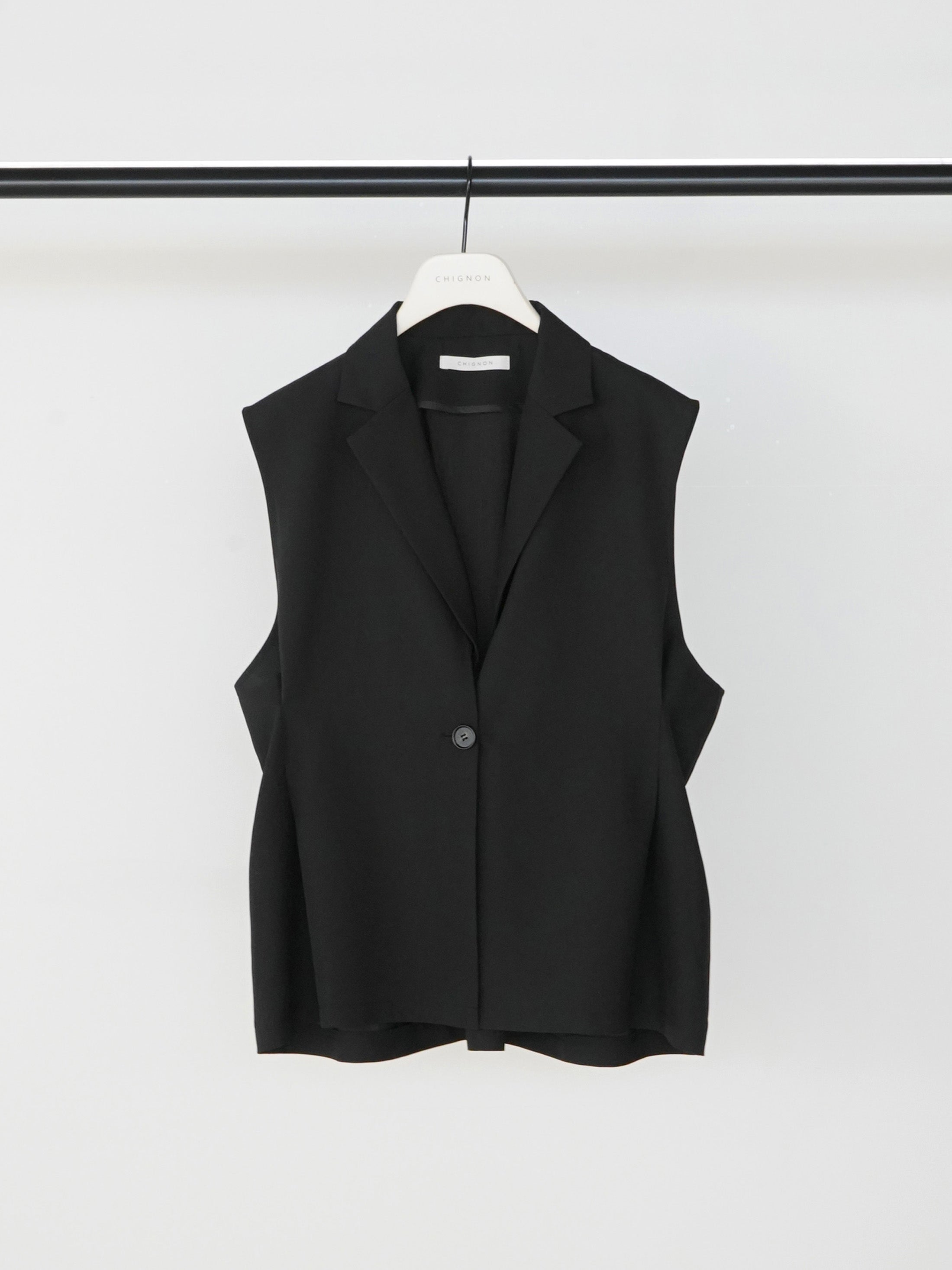 【予約販売】CHIGNON リネンライクペプラムジレ 4862-336MK