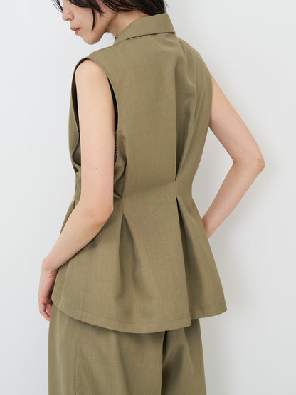 【予約販売】CHIGNON リネンライクペプラムジレ 4862-336MK