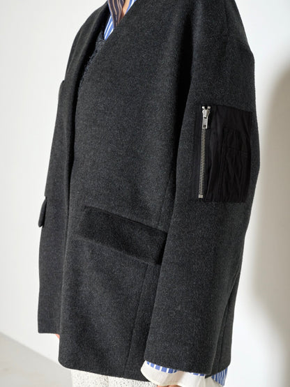 【予約販売】CHIGNON ノーカラーニュアンスミリタリーJK 4865-301KK