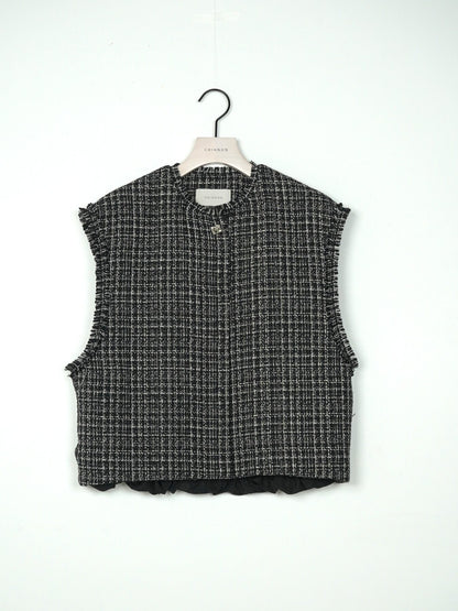 【予約販売】CHIGNON ミニマルツィードドッキングジレ 4866-609BZ